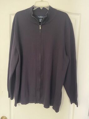 Zip-Front Turtleneck Sweater - Dark Brown